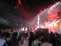 Pierre Bouvier of Simple Plan and the crowd